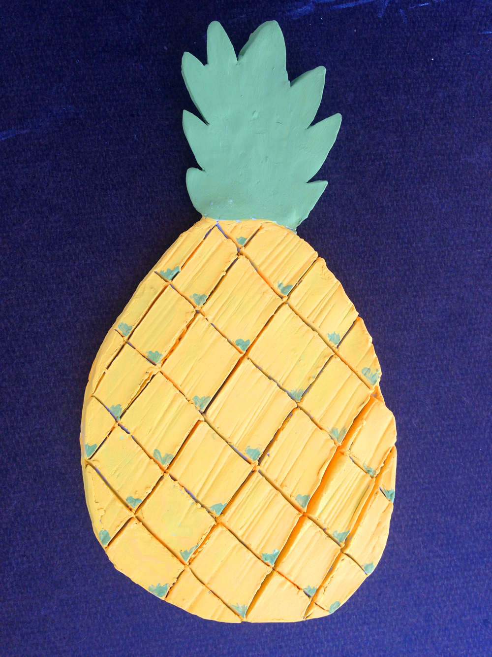Made New Arts working with clay. Pineapple.