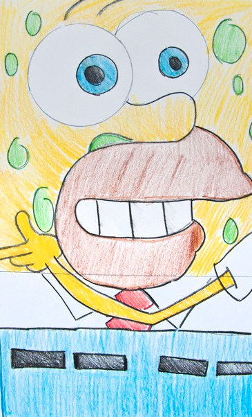 MAde New Arts Juvenile Detention Art PRogram, MNA Art PRogram, Art in JAils, Juvenile Detention Art class, MAde NEw, Sponge Bob Square Pants